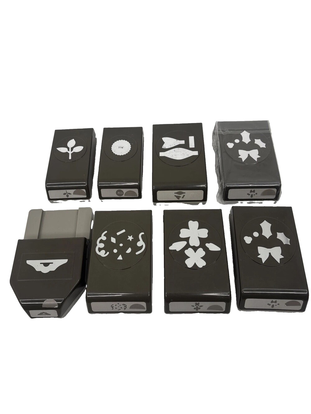 Stampin’ Up! Paper Punch Lot of 8 Floral Bow Bird Holiday Craft Scrapbooking